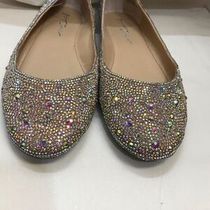 Betsey Johnson Rhinestone Round toe Ballet Flats sz 9.5M